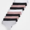 Anna Field Shannon 10 Pack Brief - Slip - Pink/Grey