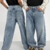 YOURTURN Baggy Jeans Unisex - Jean Boyfriend - Dark Blue Denim