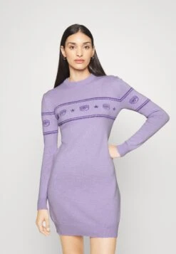 Chiara Ferragni Maxilogo Dress - Robe Pull - Purple