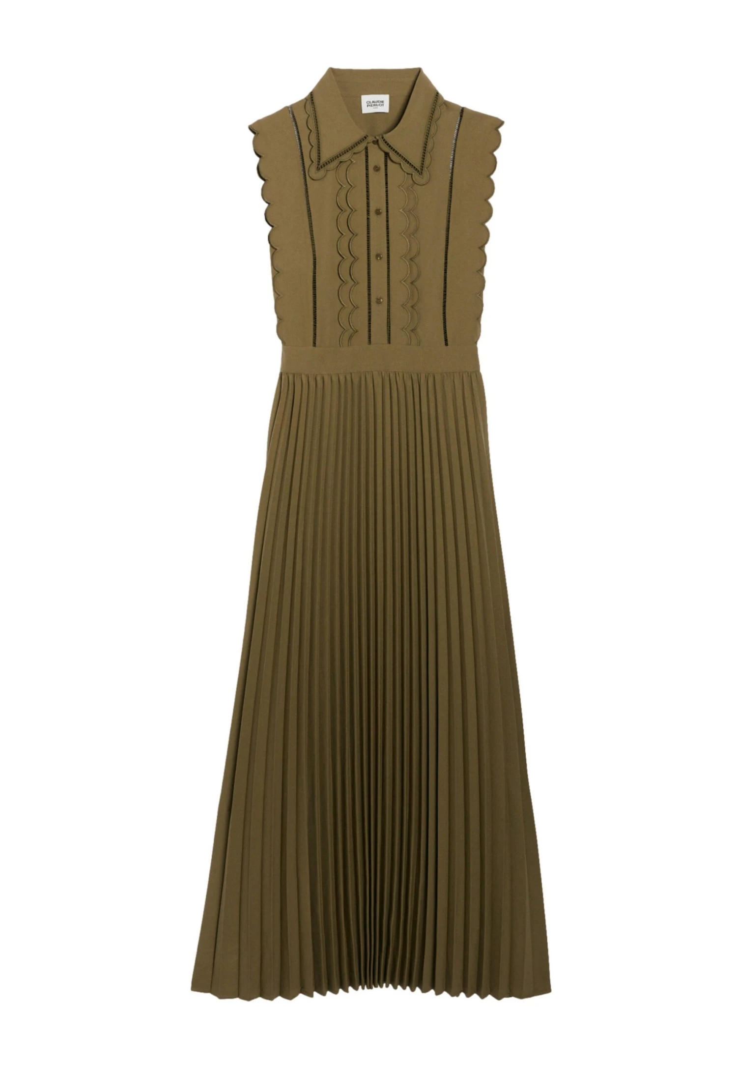 CLAUDIE PIERLOT Respect - Robe Chemise - Lichen 5 CLAUDIE PIERLOT Respect - Robe Chemise - Lichen – Image 5