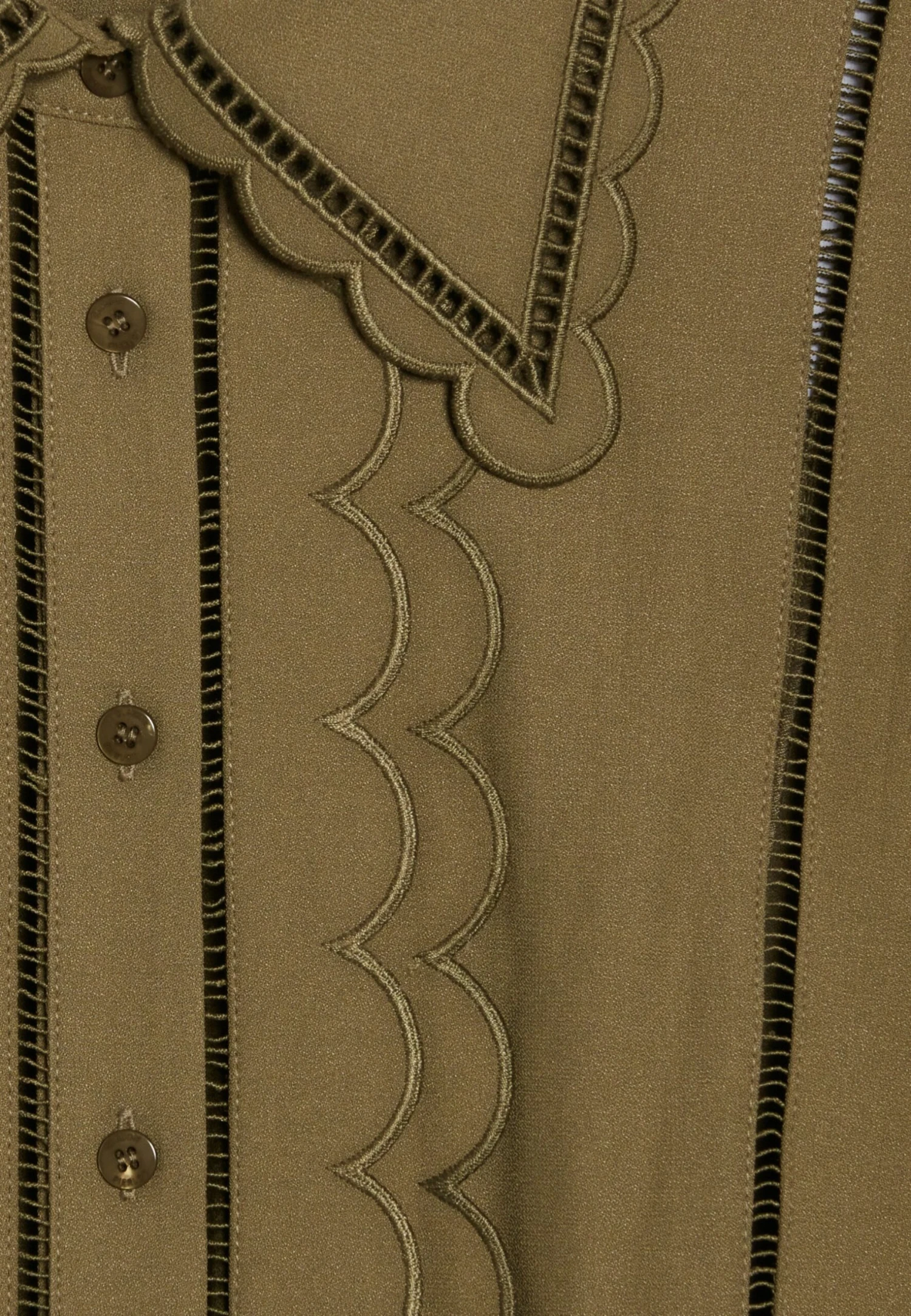 CLAUDIE PIERLOT Respect - Robe Chemise - Lichen 6 CLAUDIE PIERLOT Respect - Robe Chemise - Lichen – Image 6