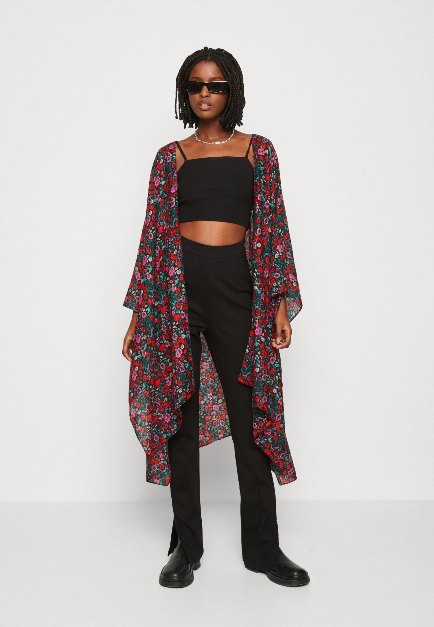 Even&Odd Floral - Veste Légère - Red 2 Even&Odd Floral - Veste Légère - Red – Image 2