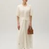 CLAUDIE PIERLOT Radeau - Robe Longue - Ecru