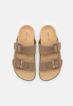 Pier One Leather Unisex - Chaussons - Stone -Femelle Vêtements Boutique 8a668f54d8c54cffbe49465b492ae069