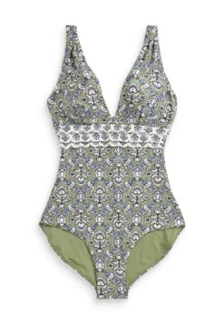 Next Tan Spot Plunge - Maillot De Bain - Green Woodblock -Femelle Vêtements Boutique 9636db04a1bc47828d8f43c64879bd7a
