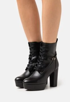 Anna Field Bottines À Lacets - Black