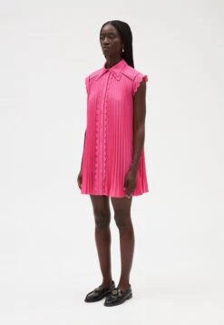 CLAUDIE PIERLOT Ramo - Robe Chemise - Bubble Gum -Femelle Vêtements Boutique d49e260f2f704087952c3af2f306d268