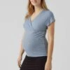 Mamalicious 2-In-1 Mlbrynna - T-Shirt Basique - Ashley Blue