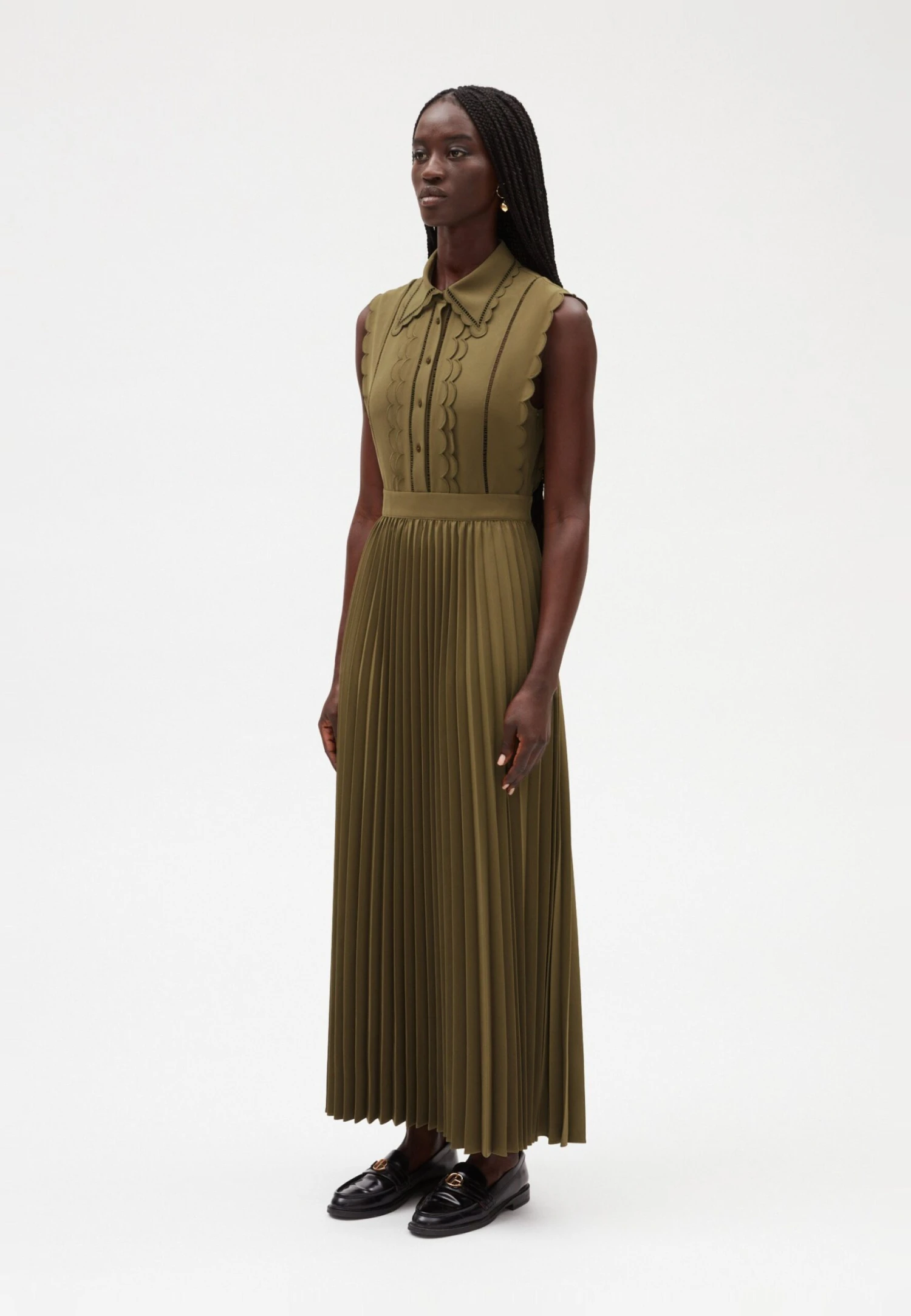 CLAUDIE PIERLOT Respect - Robe Chemise - Lichen 2 CLAUDIE PIERLOT Respect - Robe Chemise - Lichen – Image 2