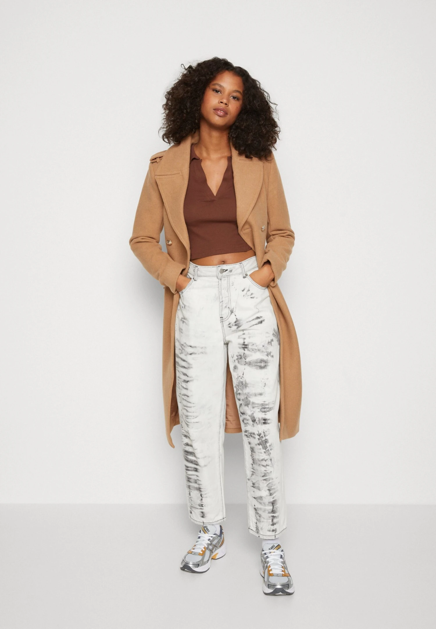 Even&Odd Long Sleeve Collar - T-Shirt À Manches Longues - Brown 2 Even&Odd Long Sleeve Collar - T-Shirt À Manches Longues - Brown – Image 2